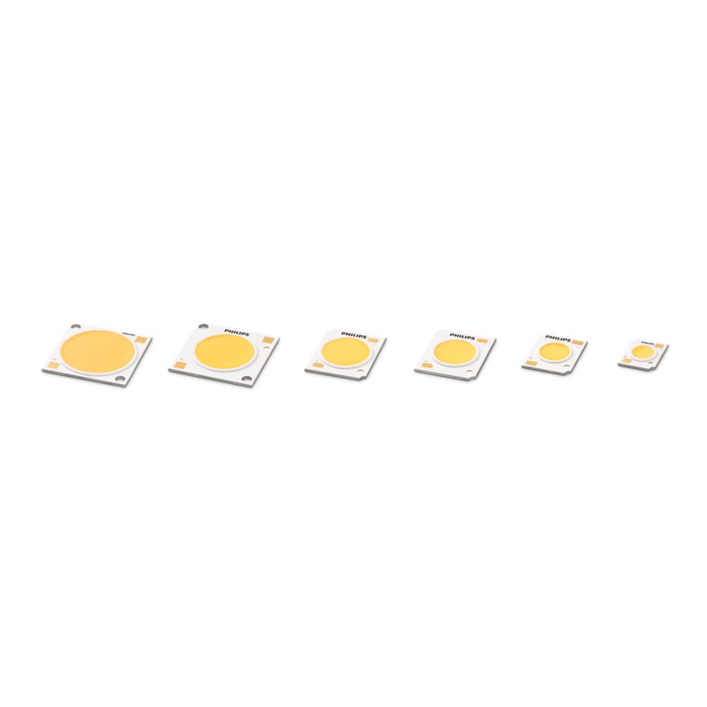 Philips Fortimo SLM Gen 8 – PremiumAmbiance, familieoverzicht van puntvormige LED-modules in verschillende formaten