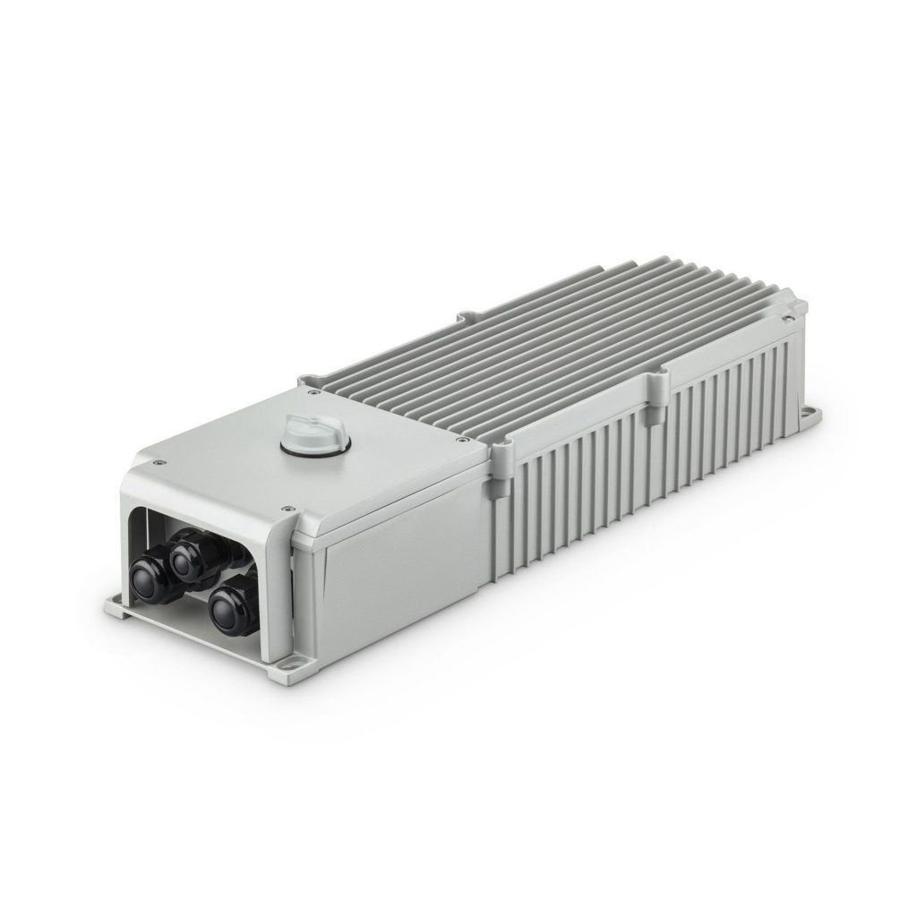 Xitanium LED High-Power Drivers 1800W, metalen behuizing met koelribben, aansluitingen en Zhaga-kit