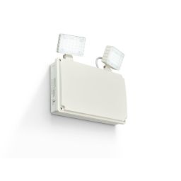 Philips EM164C twin spot voor noodverlichting met witte rechthoekige behuizing met twee spotkoppen